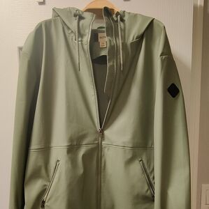 Roxy green raincoat women's XL